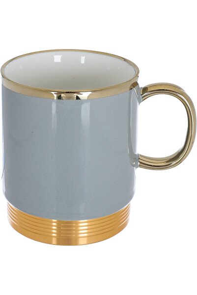 Alsaif Gallery Empire Al Saif Gallery Porcelain Tea Set, 250ml/1L, Pot, 4 Cups, Tovaria - Grey Gold