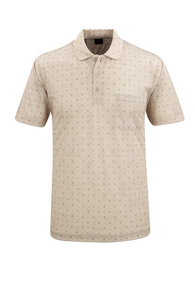 Çizgi Triko Ανδρικό μπλουζάκι Polo Neck Digital Printing Classic Fit με τσέπη - 5104