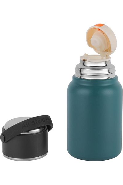 Olsenmark 600ml Stainless Steel Vacuum Bottle | Hot & Cold, Leak-proof, Lightweight