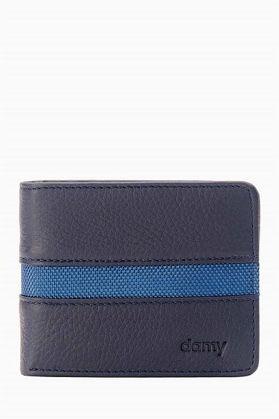 DAMY Genuine Leather Men's Wallet 293mg - Navy Blue