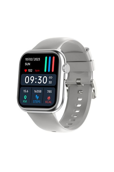 iOsuite Smart Watch 1.83" Hd Fitness Tracker, Bluetooth Call, Heart Rate, Bp, Spo2 - Gray