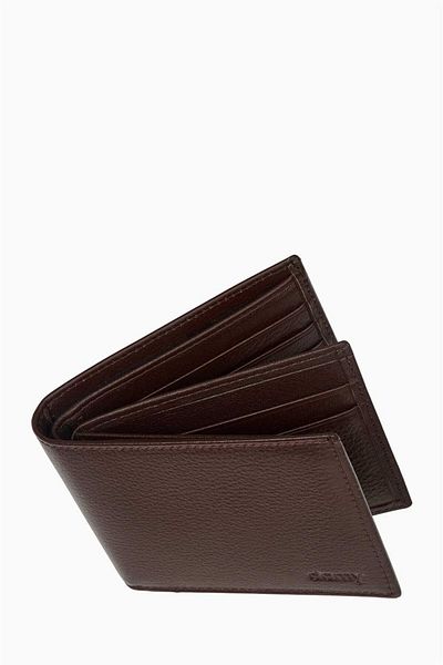 DAMY Мъжки портфейл от естествена кожа с RFID защита 334 - кафяв