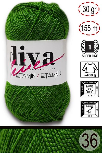 Diva İplik Diva Etamin Business Orlon 36 Φύλλα