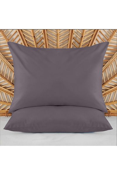 Evidea Soft Basic 2-Piece Pillow Case - Anthracite - 50X70 cm