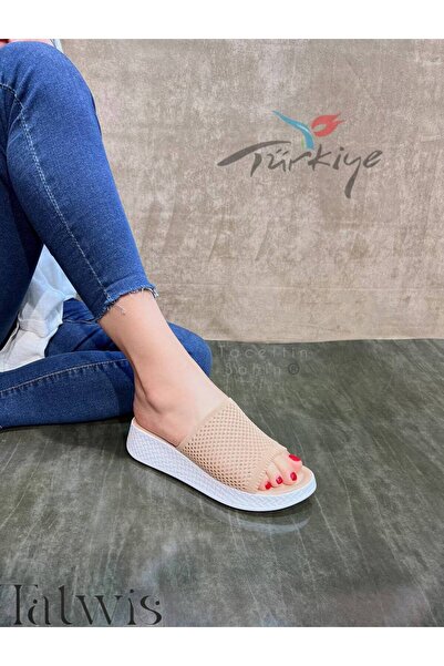 Bereket Kundura 3137 نموذج شبشب منزل مثقوب مريح بكعب منخفض