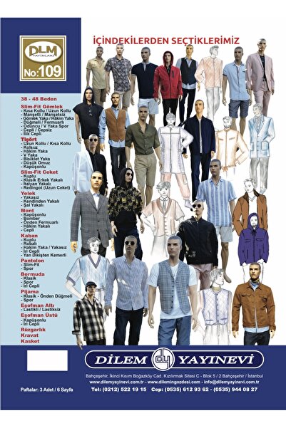 Güler Erkan Provasız Genç Erkek Giyim Kalıpları No:109