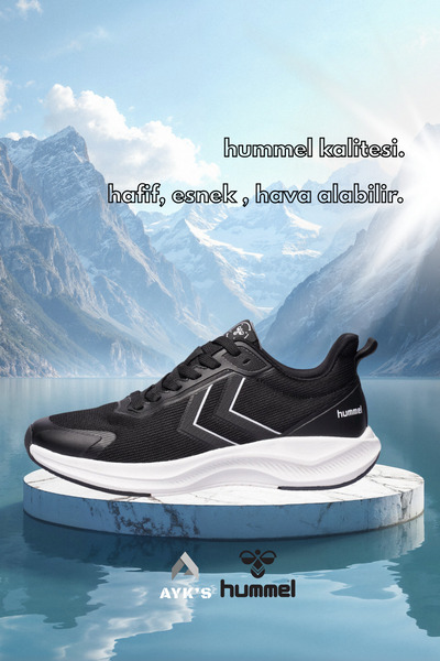 hummel Hafif Esnek Unisex Siyah Spor Ayakkabı Hml