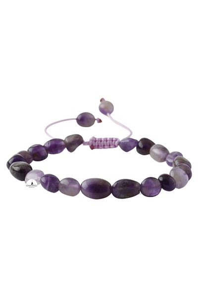 OSMANLI DOĞAL TAŞ Amethyst Natural Cut Natural Stone Bracelet