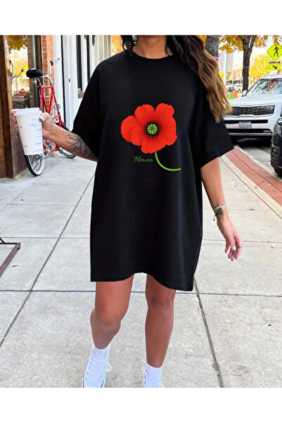 Pink Sky Plus Size Women's Short Sleeve Crew Neck T-Shirt Dress Nightgown