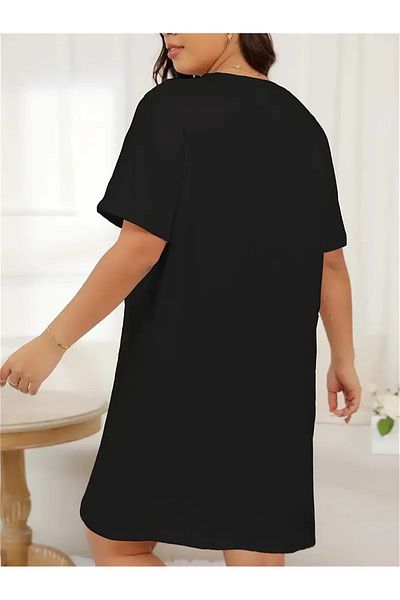 Pink Sky Tricou cu mânecă scurtă pentru femei, cu decolteu, rochie, cămașă de noapte