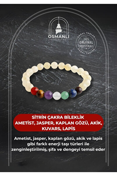 OSMANLI DOĞAL TAŞ سوار شقرا سيترين - جمشت، جاسبر، عين النمر، عقيق، كوارتز، لابيس