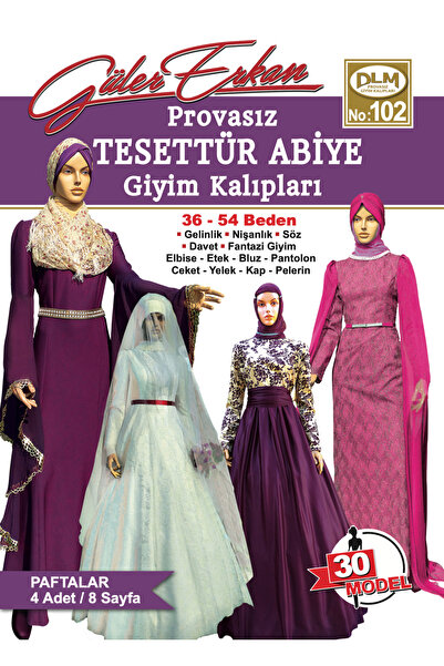 Dilem Yayınevi Güler Erkan No:102 Provasız Tesettür Abiye Giyim Kalıpları
