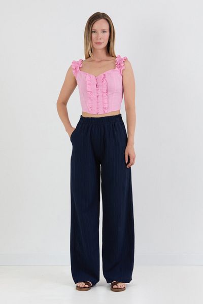 Fulla Moda Crepe Fabric Palazzo Pants
