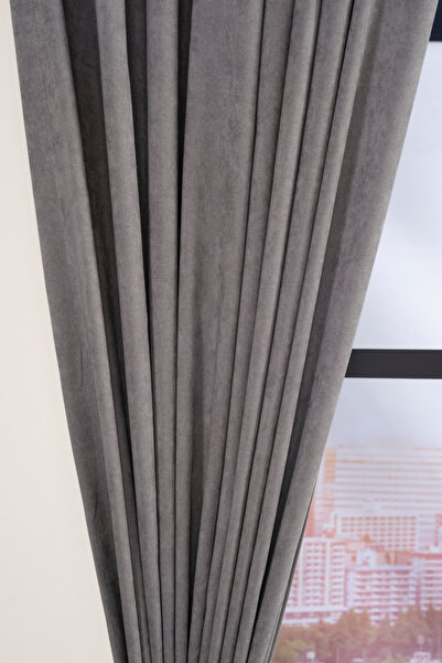 Premier Home Harmony Background Curtain 170X270 Steel Blue