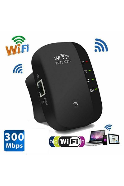 BiXXBi Amplificator Semnal WI-FI BiXXBi, 300Mbps, 2.4Ghz Extender, Slot LAN, Negru