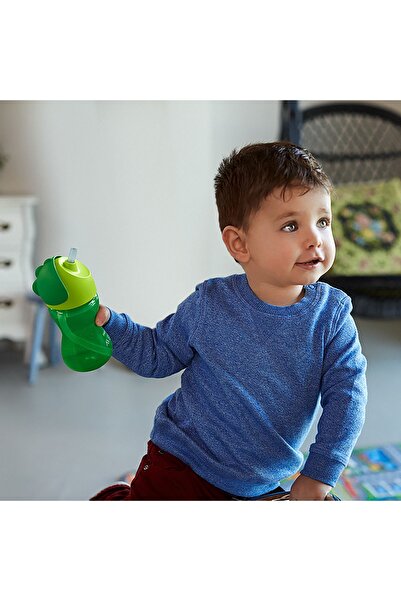 Philips Avent Green Glass with Straw 300 ml New Model