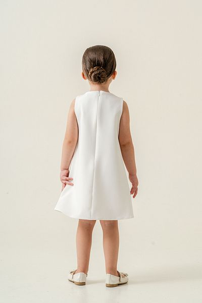 Eray Kids Κοριτσίστικο καλοκαιρινό φόρεμα βραδινό φόρεμα τριαντάφυλλο με λεπτομέρεια αμάνικο κομψό 5-8 ετών