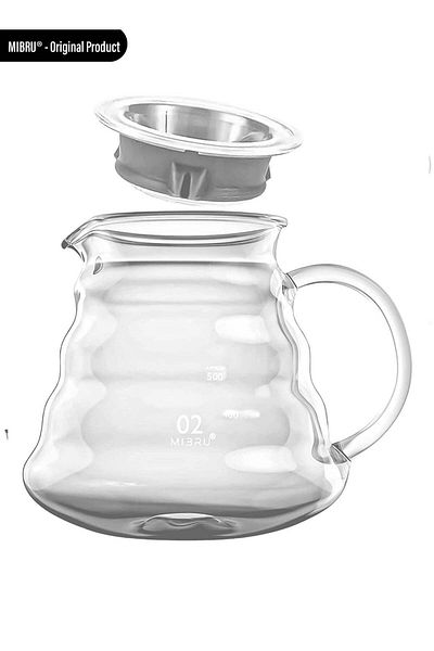 MIBRU V60 Coffee Server Maker Heat Resistant Glass Pot Pour Over Server Kettle Coffee Teapot Hand Drip Pou