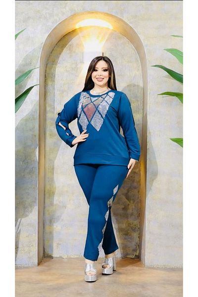 Kaptins Women's Tracksuit Set & Pajama Set Stone Detailed