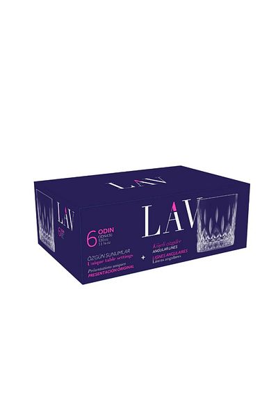 Paşabahçe Lava Odin Water Cup Set of 6 Water Soft Drink Cups Odn430