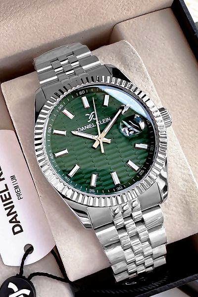 Daniel Klein Exclusive Men's Wrist Watch 3 Atm Waterproof: Silver Color Steel Band
