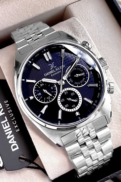 Daniel Klein Exclusive Men Wristwatch 3 Atm Waterproof Gumus Color Steel Band Gift Bracelet Dke2125C2