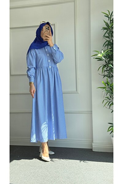 Nisa Nalbantoğlu Μαύρο πουκάμισο Poplin Φόρεμα