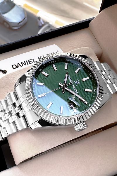 Daniel Klein Exclusive Men's Wrist Watch 3 Atm Waterproof: Silver Color Steel Band
