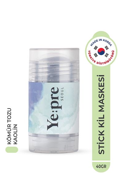Ye:pre Kaolin Purifying Mud Stick Mask Blackhead Cleansing Sebum Balancing Clay Mask Korea 40g
