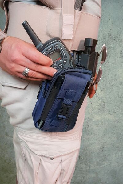mottomia Motorcu Unisex Navy Blue Outdoor Tactical Military Bag with Phone Compartment and Tactical Belt Holder (18X11Cm)