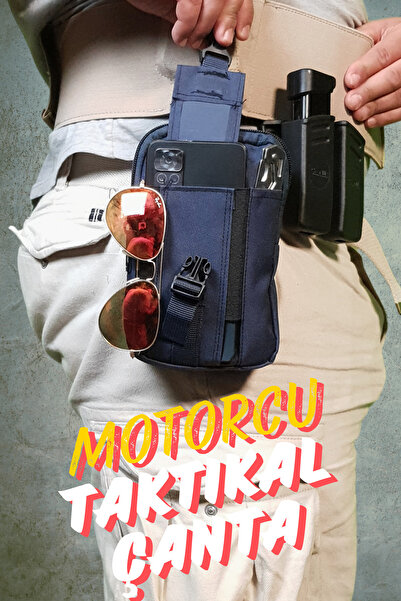 mottomia Синя унісекс тактична військова сумка - з відділенням для телефону, ременем, для активного відпочинку (18X11 см)