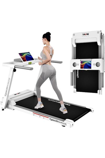 Rovyfota Folding Treadmill, Foldable Home Fitness Equipment With Lcd For Walking & Running