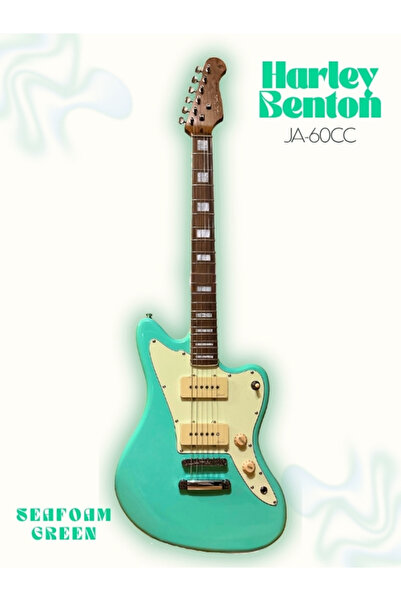 Harley Benton JA-60CC Seafoam Green Elektro Gitar – Vintage Stil