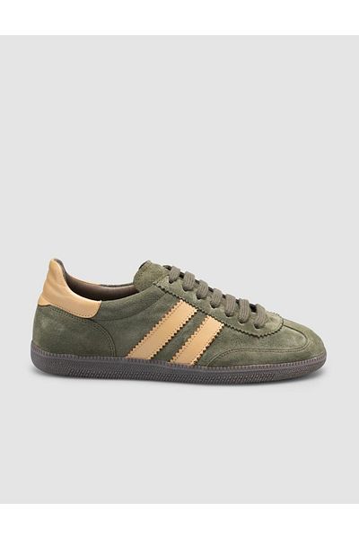 Cabani Green Suede - 100% Genuine Leather Women's Sneakers