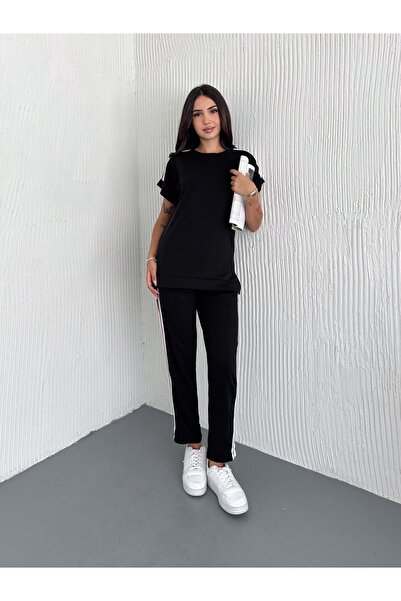 sportiness Σετ αθλητικής φόρμας με ρίγες από ύφασμα