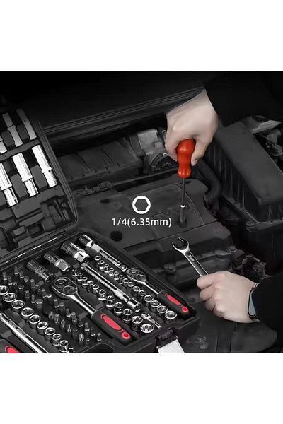 Generic 46pc Ratchet Wrench Tool Kit 1/4 Inch, Including Drill Bit Socket Kit With Vanadium Steel Socket