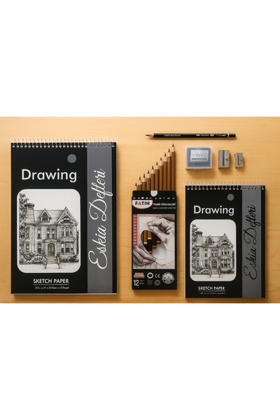 Koala Charcoal Starter Drawing Set, Sketch Drawing Notebook