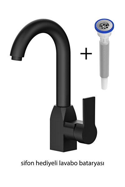 ROOMART Bt105 Kısa Kuğu Lavabo Bataryası , Sifon Hediyeli