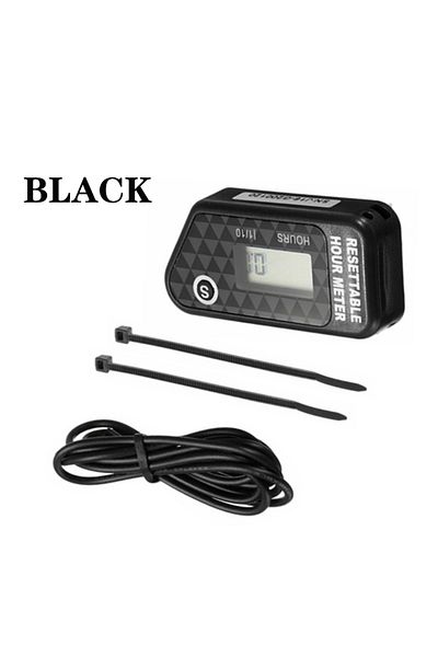 Choice Black Timer Waterproof Lcd Timer Counter Black / Red For Motorcycle/atv/powerboat/law Mower Maintena