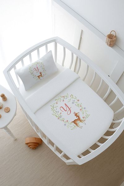 Tuğba Kuğu Pike Set - Little Deer Series - Letter Y - 60 X 100 cm