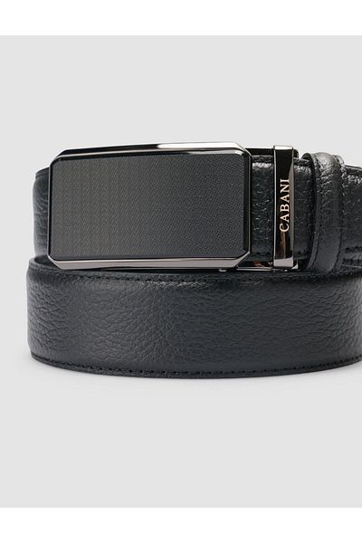 Cabani 100% Genuine Leather Black 3.5 cm Men's Belt