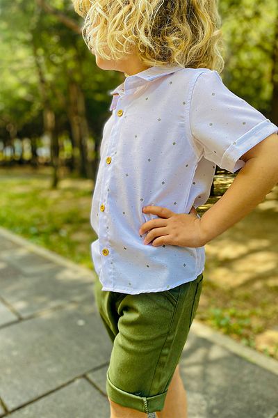 LULU Kids Boy's Sports Summer Bottom Top Suit Shorts and Shirt "Bowknot" Model