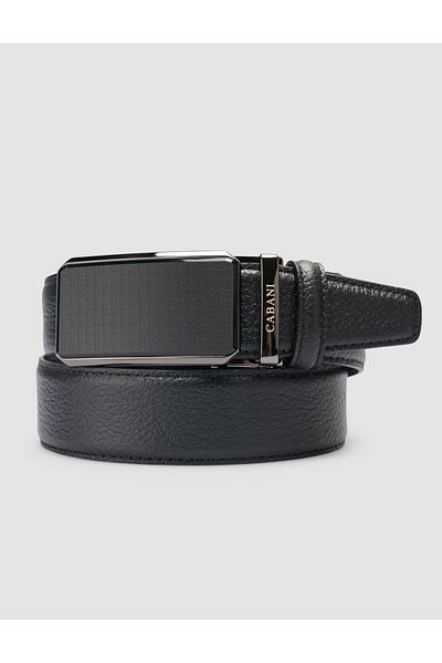 Cabani 100% Genuine Leather Black 3.5 cm Men's Belt