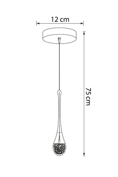 İstanbul Avize İstanbul Avize Mercure Tekli Gold Led Lüx,modern Ledli Avize