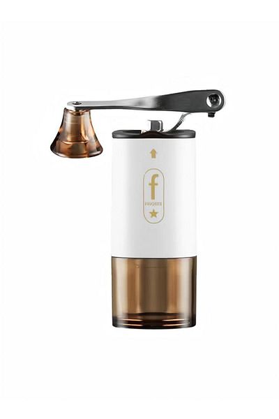 Generic Adjustable Mini Manual Ceramic Coffee Grinder White/brown 150ml
