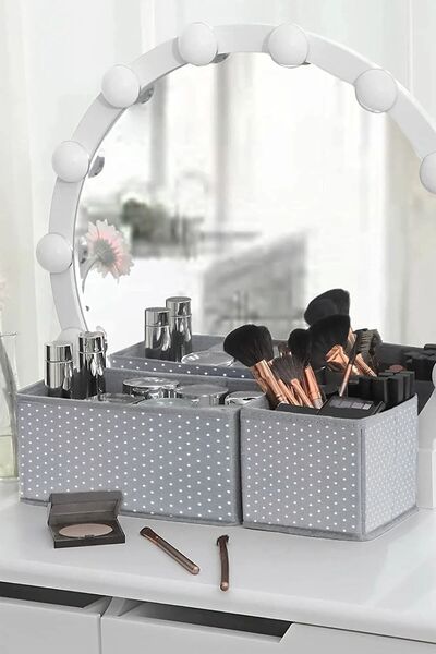 Spartek home textile 6-Piece Polka Dot Pattern - Drawer Closet Organizer Box