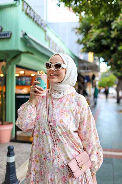 LOCCO Women's Floral Patterned Dress Powder