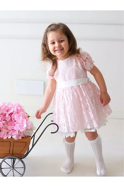 aysskids Emma Girl's Guipure Detailed Dress