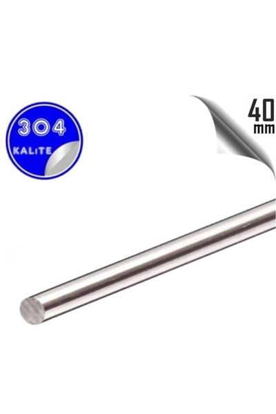 abcpaslanmaz Paslanmaz Çelik 304 Çubuk ( Mil ) Ø 40 Mm (1 METRE)
