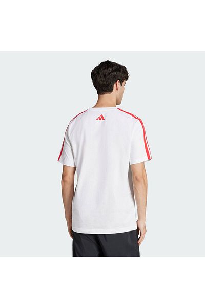 adidas Ανδρικό λευκό γραφικό μπλουζάκι (κοντό μανίκι M C Colle Pkt T Jj1606